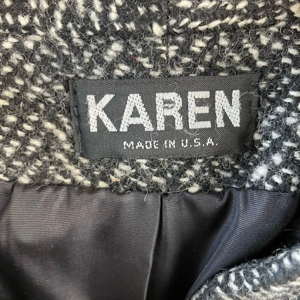 Karen Wool Button Down Jacket Size M EUC - Picture 7 of 9